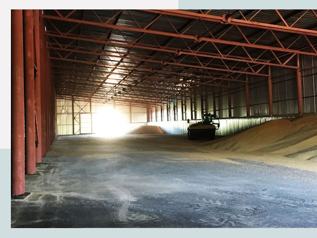 Строительство зернохранилищ в Ачинске