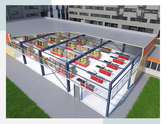 Строительство магазинов в Ачинск от 608 руб. за м²