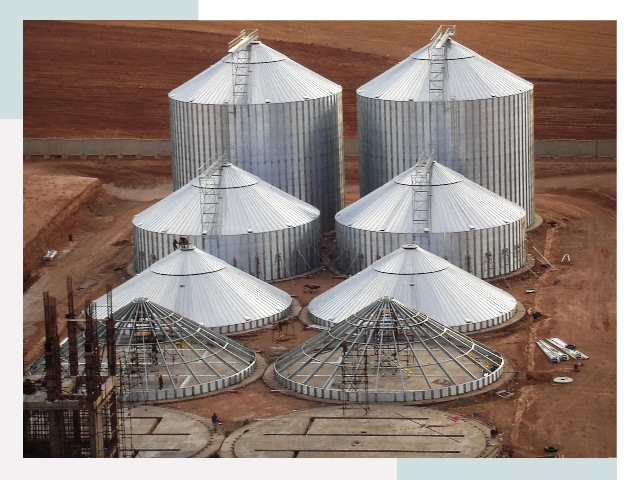 Строительство зерновых силосов в Ачинске