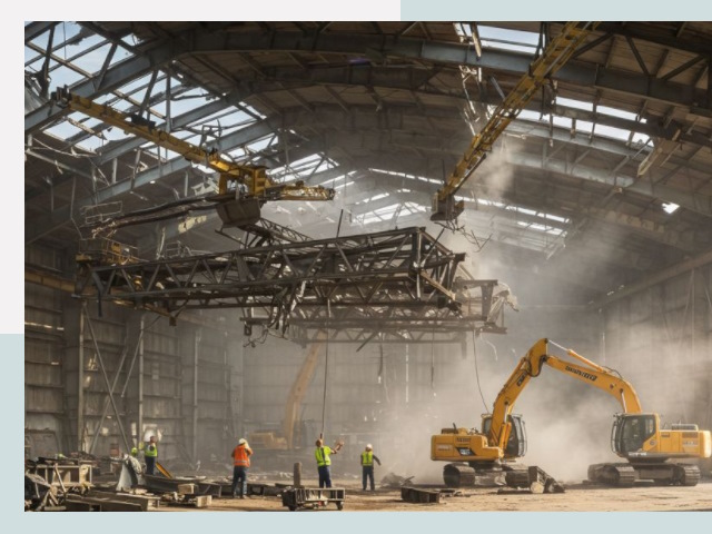 Демонтаж ангаров в Ачинске от 608 руб. за м²